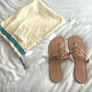 Tori Burch Miller Leather Sandal Size 10.5